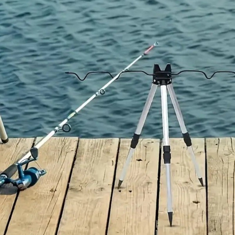 Fishing Rod Telescopic - 1 セット釣り伸縮式位置決めアルミ合金三角ブラケット釣り具タレット海竿ブラケット釣り竿ブラケット
