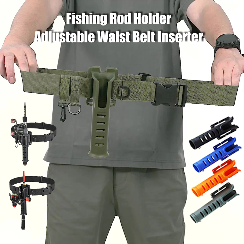 Fishing Rod Spinning - ぶら下げ釣りウエストベルトロッドホルダー調整可能なウェーディングベルトスピニングキャスティングリールフライフィッシングポータブル釣りアクセサリー