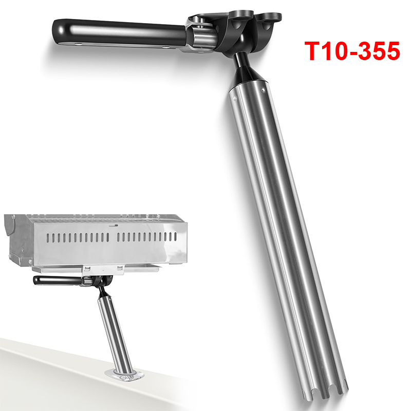 Fishing Rod Holder - 全角度調整可能な釣り竿ホルダーグリルマウント、マグマのすべての長方形グリル用、9インチ×12インチのグリルに適合、釣り船のバーベキュー用