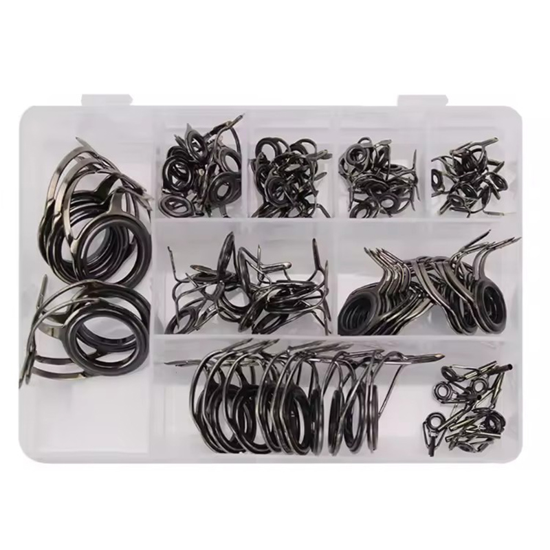 Fishing Rod Repair Kit - WEIHE 75個入りアクセサリー高炭素セラミック製ダブルレッグ釣り竿アイガイドコンボ