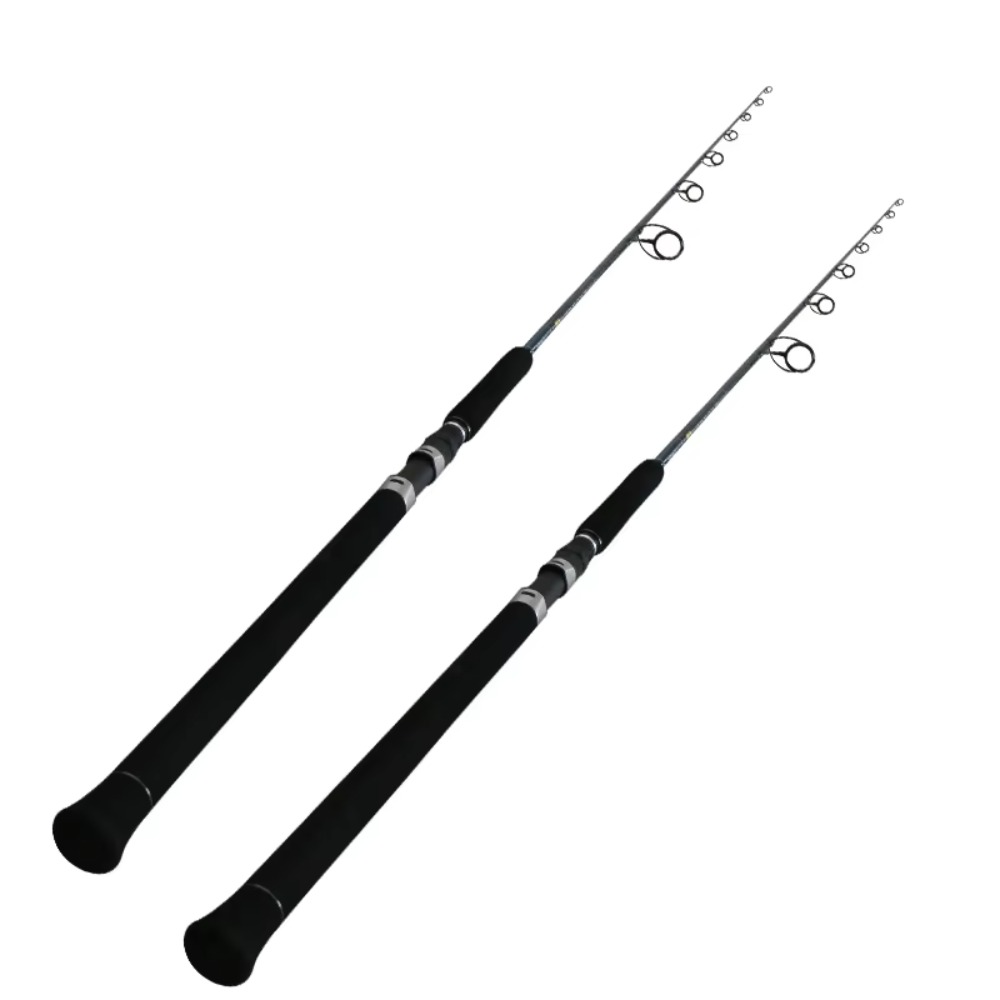 Fishing Rod Spinning - 新設計2.51m FUJIロッド 高炭素2ピース ジギングボートフィッシングロッド 海水スピニングロッド バス用