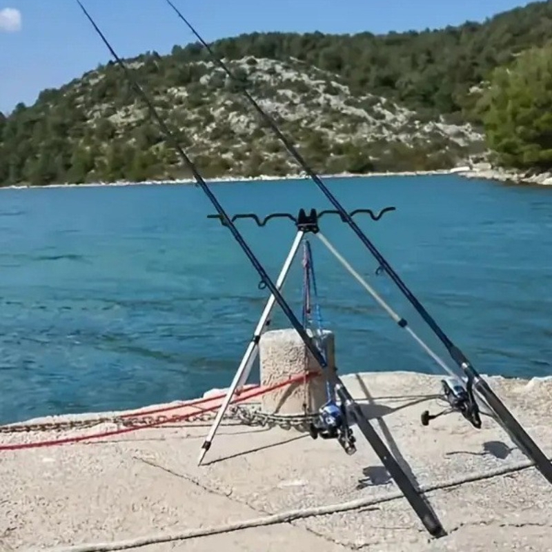 1 セット釣り伸縮式位置決めアルミ合金三角ブラケット釣り具タ - Fishing Rod Telescopic のレビューと価格