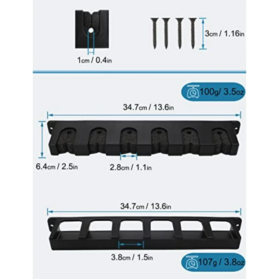 水平釣り竿ラックホルダー 壁掛け式釣り竿ホルダー ガレージや - Fishing Rod Rack のレビューと価格
