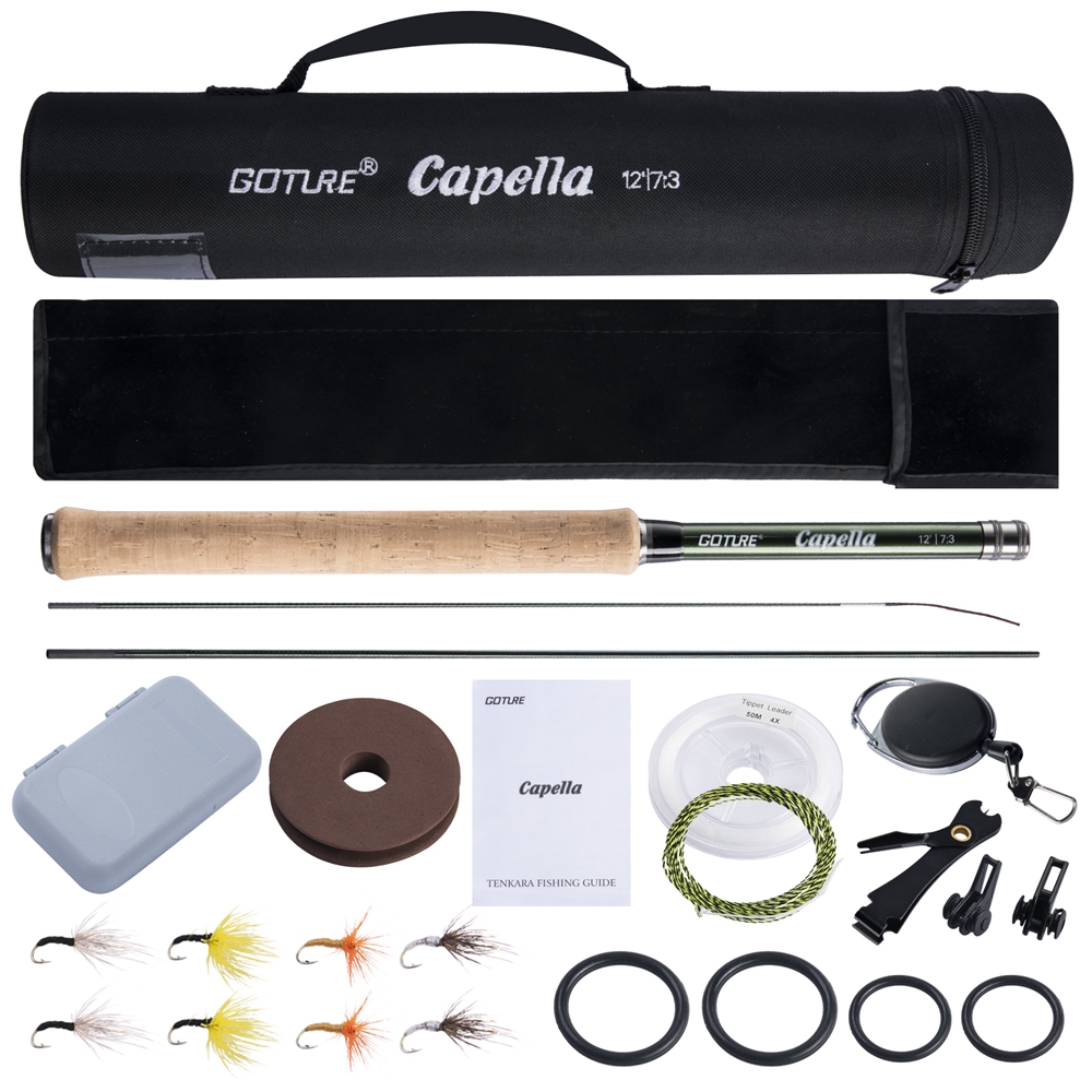 GOTENKara-超軽量釣り竿,3.6mコンボ,ライン付き - Fishing Rod Carbon Fiber のレビューと価格