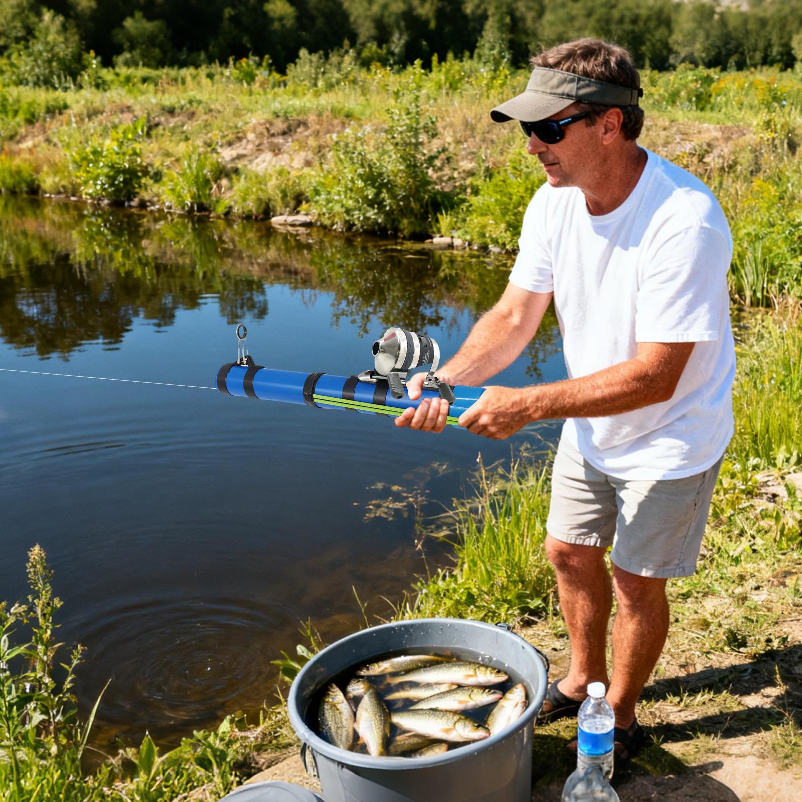 釣り竿 スリングショットデザイン コンパクトな魚用ツール リ - Fishing Rod Combo のレビューと価格