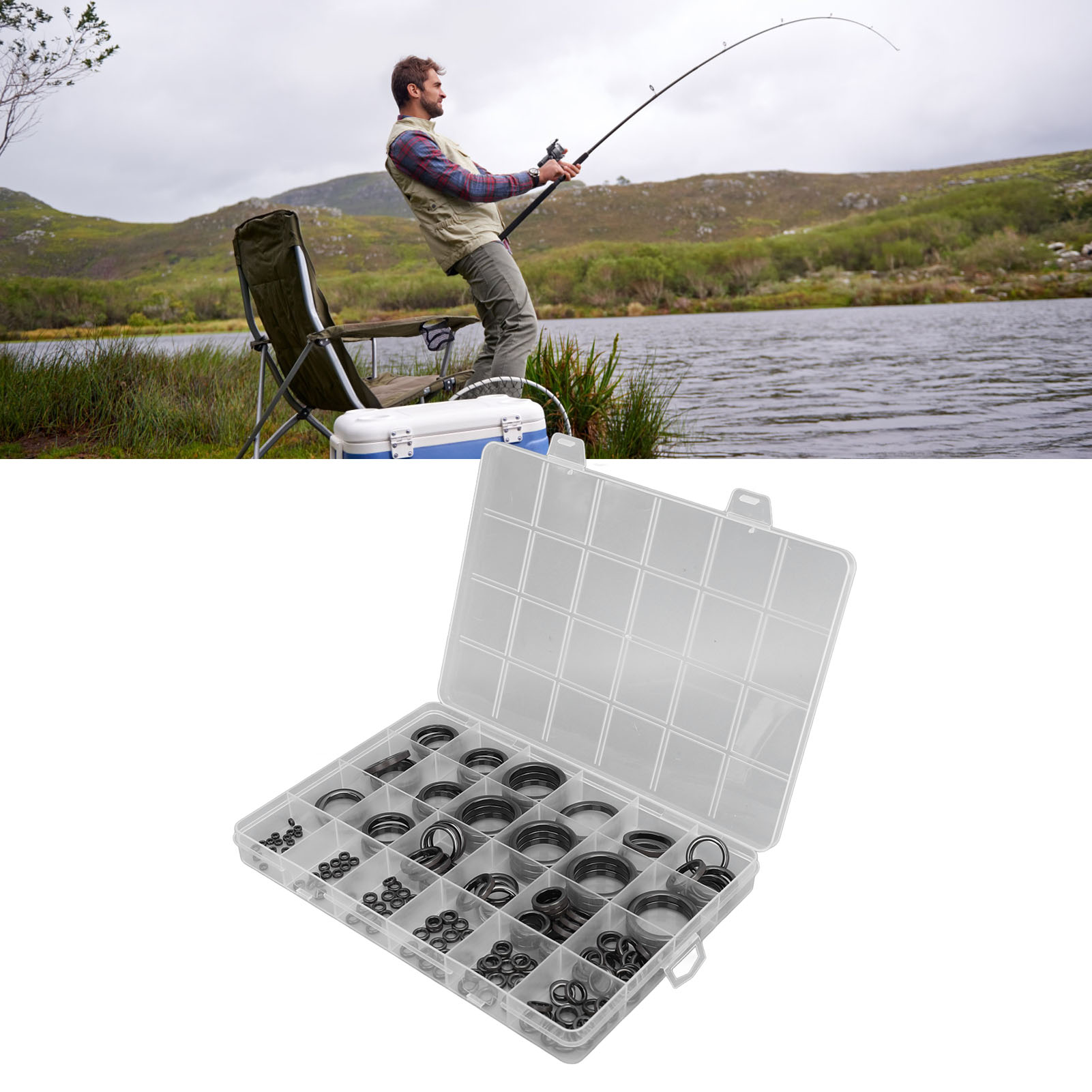 釣り竿ガイド修理キット 釣り竿アイレットガイドリング 釣り竿 - Fishing Rod Repair Kit のレビューと価格