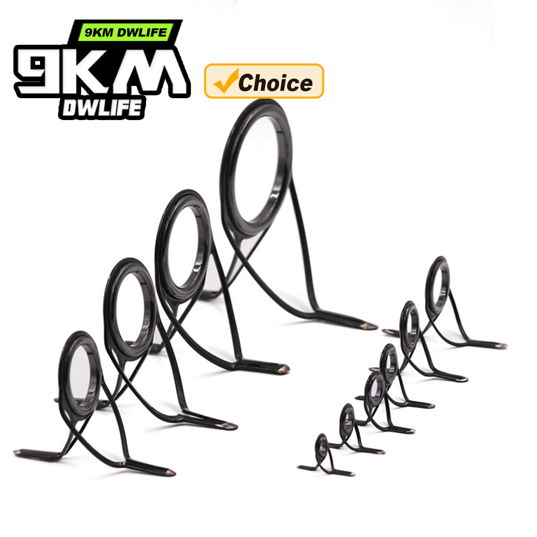 9KM OB カーブドロッドガイドキット 10個入り ダブル - Fishing Rod Spinning のレビューと価格