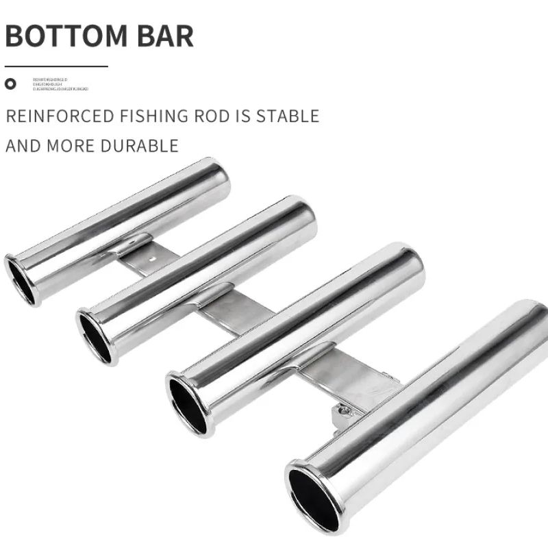 ステンレス鋼 4 チューブロッドホルダーボート釣り竿ラックホ - Fishing Rod Holder のレビューと価格
