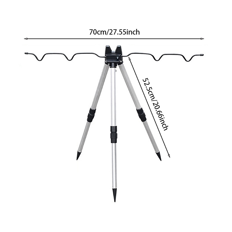1 個伸縮アルミ合金ホルダー海釣竿用三角ホルダーキャスティン - Fishing Rod Telescopic のレビューと価格