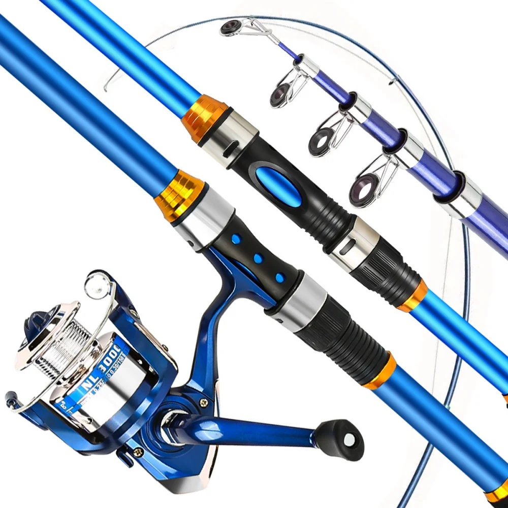 2.1-3.6M 伸縮式ガラス繊維釣竿セット リール & ア - Fishing Rod Carbon Fiber のレビューと価格