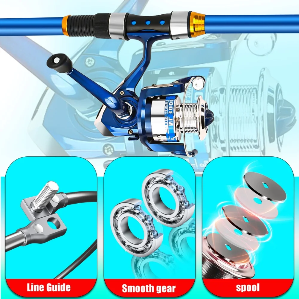2.1-3.6M 伸縮式ガラス繊維釣竿セット リール & ア - Fishing Rod Carbon Fiber のレビューと価格